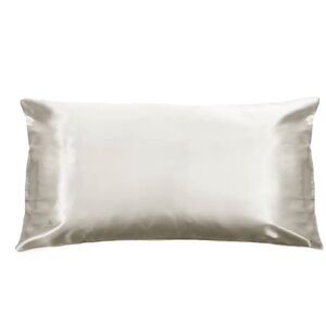 NEW Morning Glamour Standard Satin Solid Pillowcase White - King Size